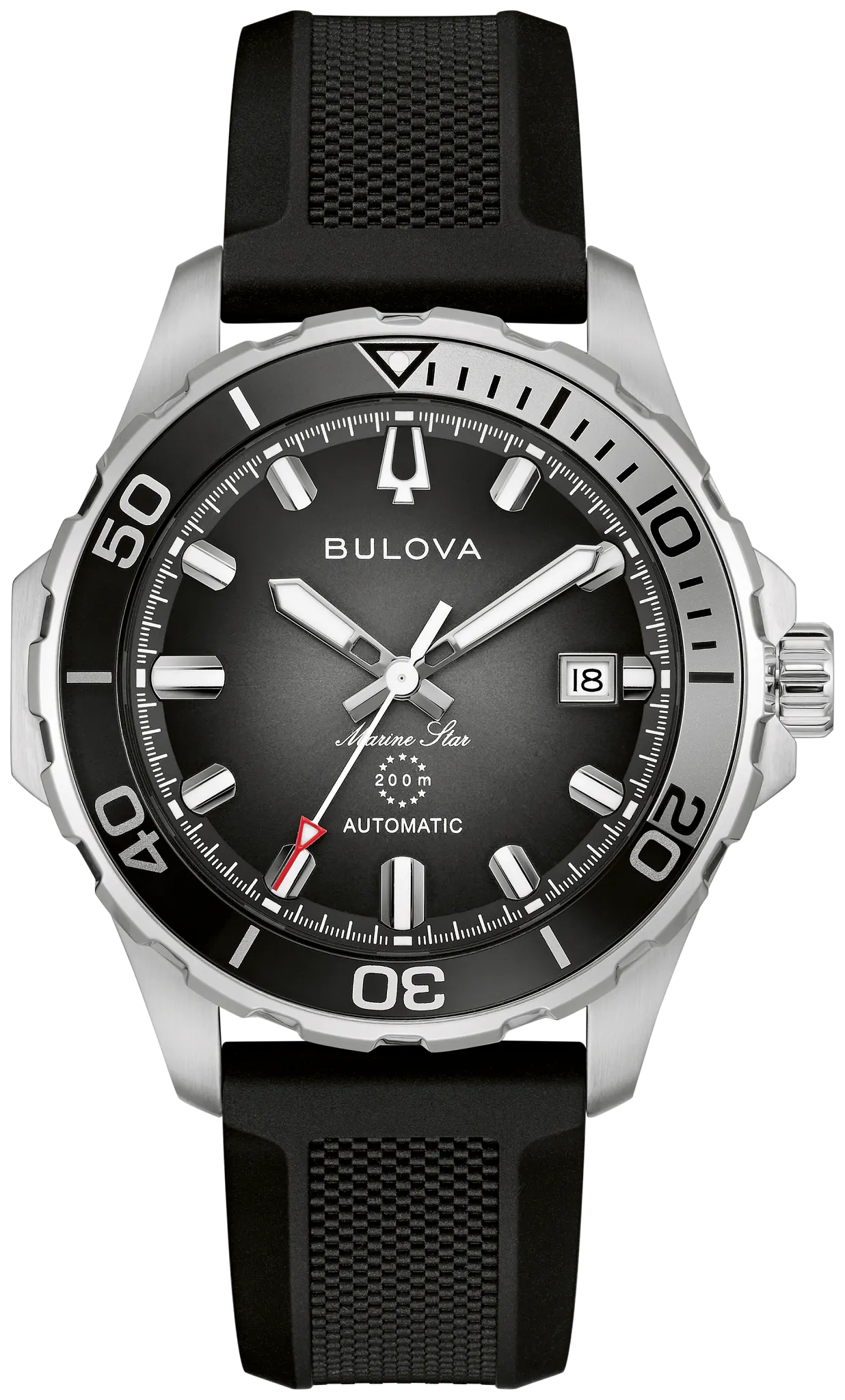 Black Dial Polyurethane Rubber Marine Star 98B465 | Bulova